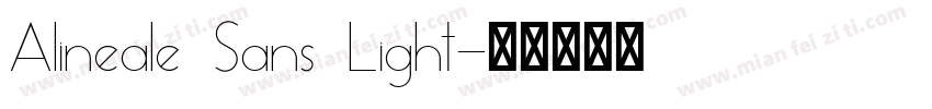 Alineale Sans Light字体转换